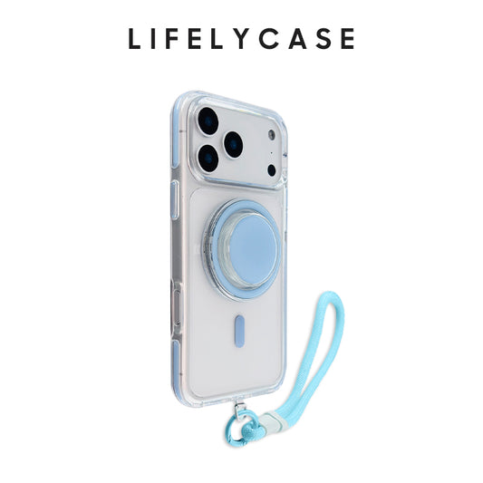 iPhone Lanyard Series | Crystal Clear MagSafe Case with Pop-Socket Grip