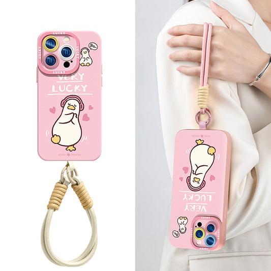 iPhone Lanyard Series | Lucky Duck Liquid Silicone Phone Case