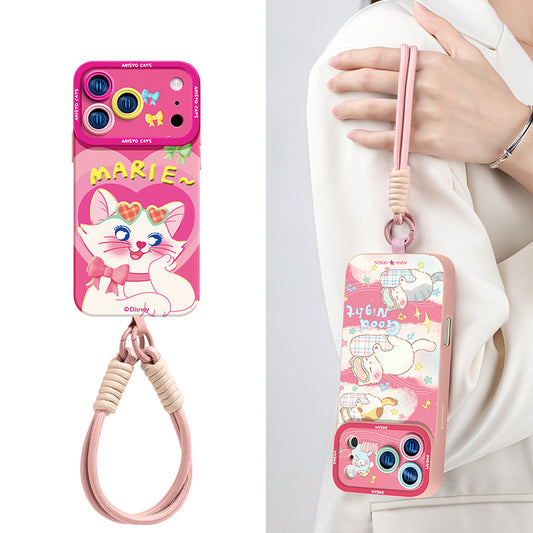 iPhone Lanyard Series | Marie Cat Co-Branded Cartoon Phone Case