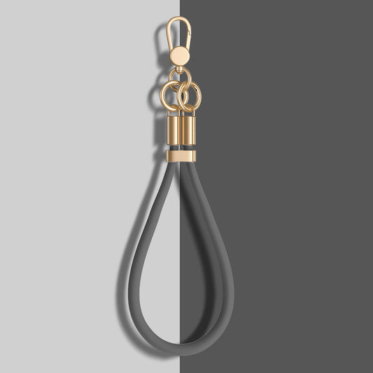 Minimalist Phone Wrist Strap with Gold-Tone Hardware