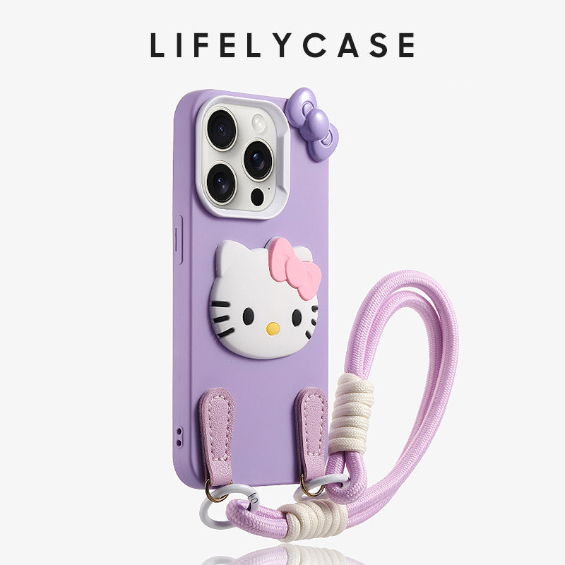 Custodia Personalaizer Per IPhone XR Con Design Hello Kitty Delicate Flower - Cover In TPU Flessibile E Trasparente, Leggera