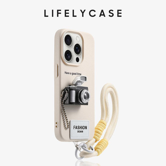 iPhone Lanyard Series |  Cute and Funny Cartoon Leather Phone Case