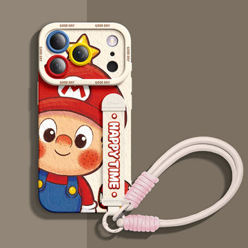 Série iPhone | Étui de téléphone avec bracelet en silicone liquide Art Series
