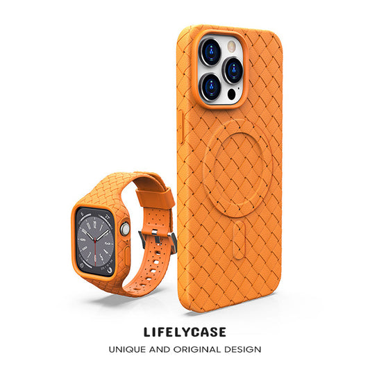 iPhone Series | Woven Leather Phone Case [Free iWatch strap]
