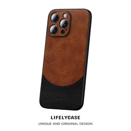 Serie MagSafe para iPhone | Funda de cuero para teléfono 