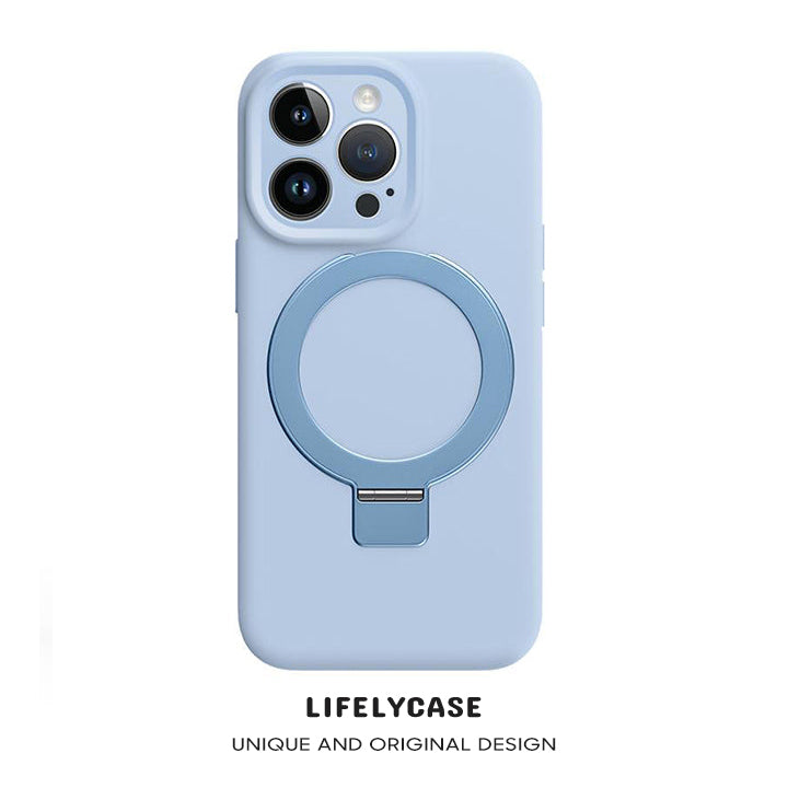 iPhone MagSafe Series | Liquid Silicone Foldable Stand Phone Case