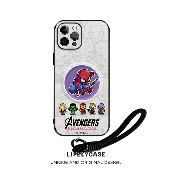 iPhone MagSafe Series | Marvel Cartoon Leather Phone Case