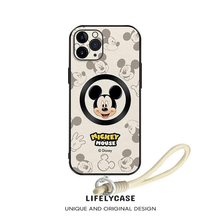 iPhone MagSafe Series | Disney Cartoon Leather Phone Case