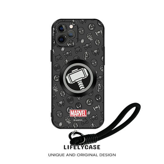 iPhone MagSafe Series | Marvel Cartoon Leather Phone Case