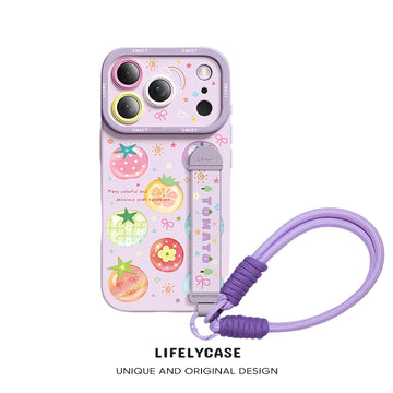 iPhone Wristband Series | "Colored Tomatoes" Liquid Silicone Phone Case