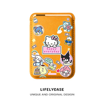 Leather Wallet With MagSafe - Sanrio Family