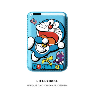 Leather Wallet With MagSafe - Doraemon