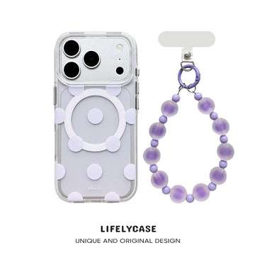 iPhone Lanyard Series | Polka dot design MagSafe Phone Case
