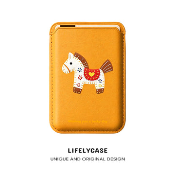 Leather Wallet With MagSafe - Little Horse
