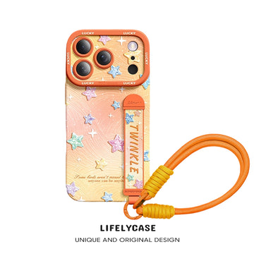 iPhone Wristband Series | "Colorful Stars" Liquid Silicone Phone Case