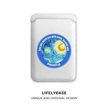 Leather Wallet With MagSafe - Starry Sky