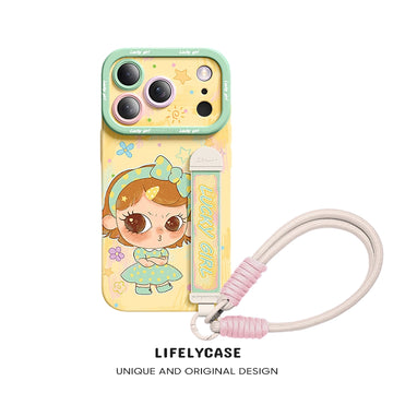 iPhone Wristband Series | "Cute Little Girl" Liquid Silicone Phone Case