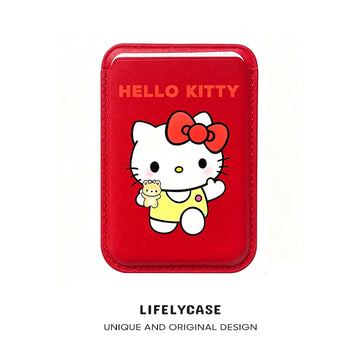 Leather Wallet With MagSafe - Hello Kitty
