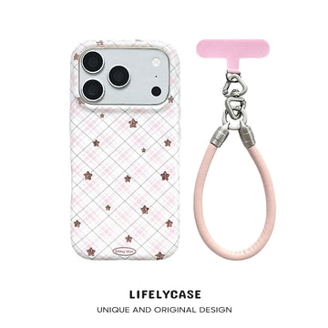 iPhone Lanyard Series | Plaid Stars Phone Case