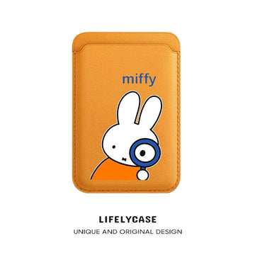 Leather Wallet With MagSafe - Miffy Rabbit