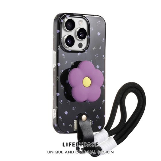 iPhone Lanyard Series | Cartoon Phone Case with Flower Phone Holder