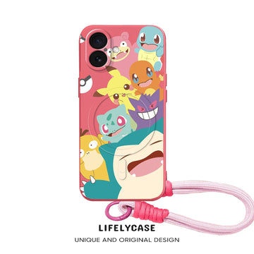 iPhone Lanyard Series | Pokémon Liquid Silicone MagSafe Phone Case