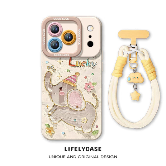 iPhone beads series | Original Cartoon Design Liquid Silicone Phone Case