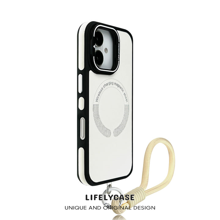 iPhone Lanyard Series | Leather Phone Case,Supports MagSafe