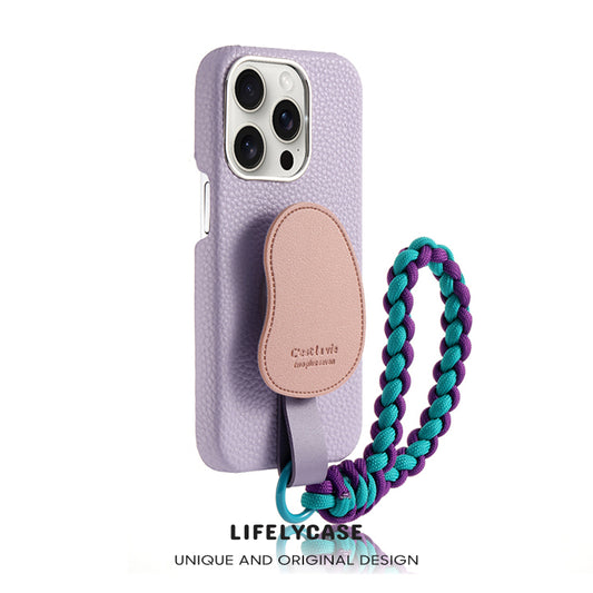 iPhone Lanyard Series | Leather Stand Phone Case