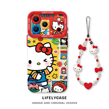 iPhone beads series | Hello Kitty Liquid Silicone Phone Case