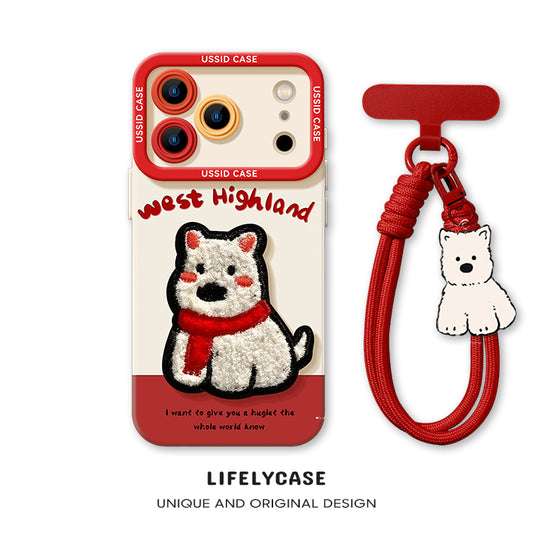 iPhone beads series | Cute Puppy Liquid Silicone Phone Case