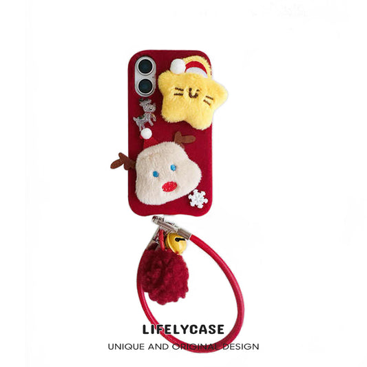 iPhone Lanyard Series | Christmas Style Plush Phone Case