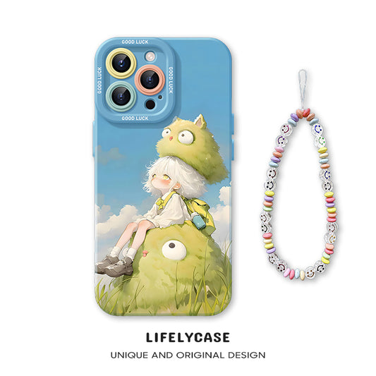 iPhone beads series | Cute Cartoon Liquid Silicone Phone Case