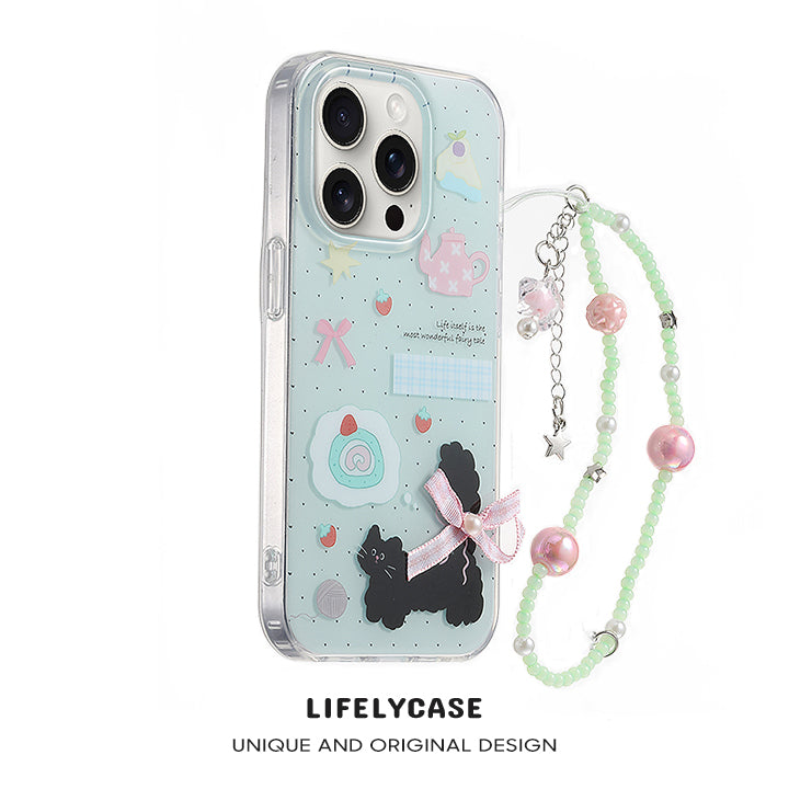 iPhone Lanyard Series | Fresh Color Electroplating Phone Case