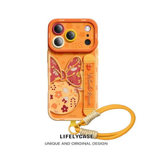 iPhone Wristband Series | Minnie Mouse Cartoon Liquid Silicone Phone Case