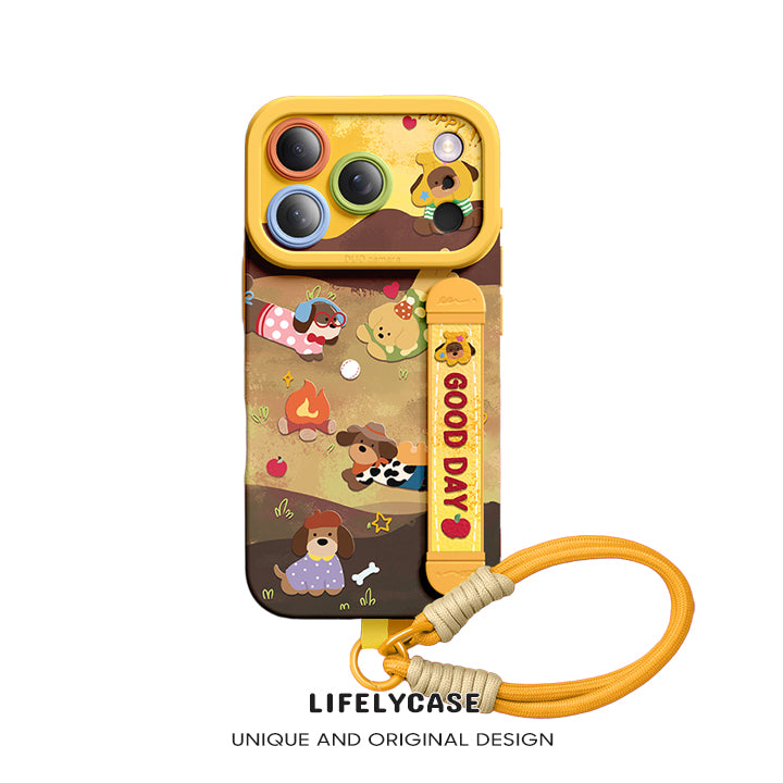 Serie de iPhone | Funda para teléfono con pulsera de silicona líquida Art Series