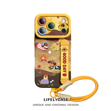 Serie de iPhone | Funda para teléfono con pulsera de silicona líquida Art Series