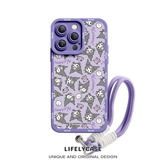 iPhone Lanyard Series | Fashion Cartoon Liquid Silicone Phone Case