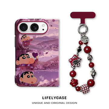 iPhone Duo | Japanese Manga-style Design Phone Case with Matching Beaded Bracelet