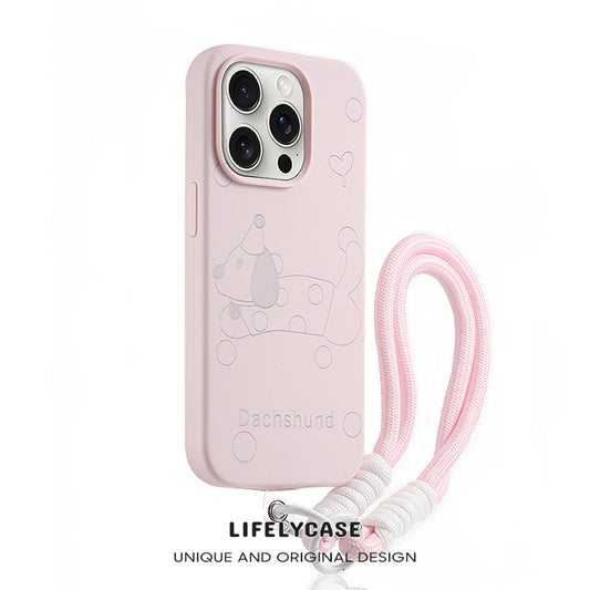 iPhone Lanyard Series | Liquid Silicone Cartoon Printed Phone Case