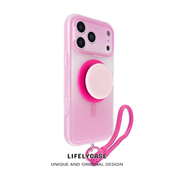 iPhone Lanyard Series | Candy Color Gradient Phone Case with Pop-Socket Grip
