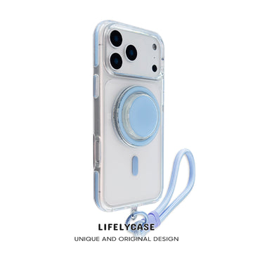 iPhone Lanyard Series | Crystal Clear MagSafe Case with Pop-Socket Grip