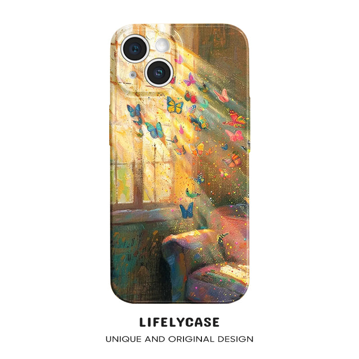 iPhone Series |"Oil Painting Butterfly Series" All-Inclusive Painted Phone Case