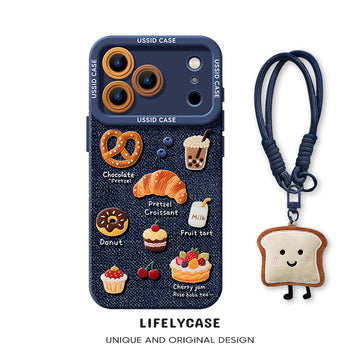 iPhone beads series | "Toast Bread" Design Liquid Silicone Phone Case