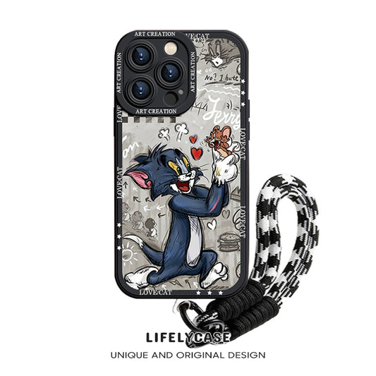 iPhone Lanyard Series | Tom and Jerry Co-Branded Cartoon Phone Case