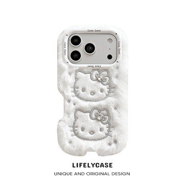 iPhone Series | Hello Kitty Liquid Silicone Plush Phone Case