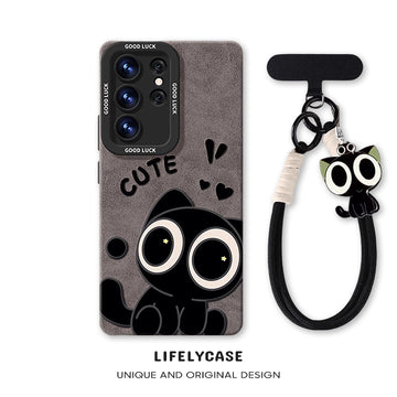 Samsung Series | Little Black Cat Liquid Silicone Phone Case