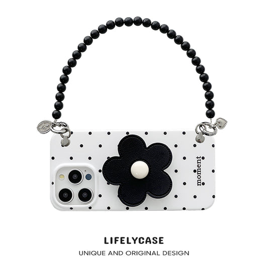 iPhone Lanyard Series | Flower Stand Polka Dot Phone Case
