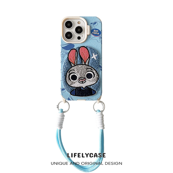 iPhone Lanyard Series | Zootopia Leather Phone Case