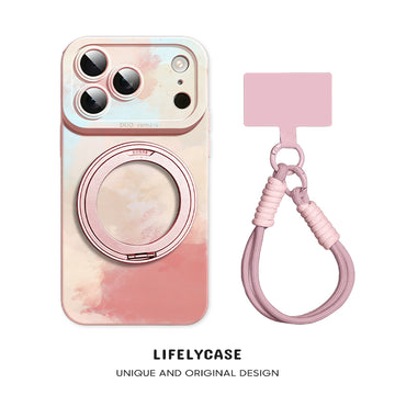 iPhone Lanyard Series | Gradient Color Magnetic Stand Phone Case